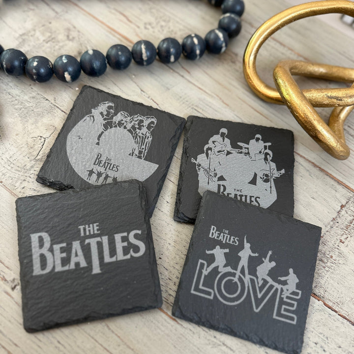 "The Beatles" Slate Coaster Set - Seeds & Sawdust