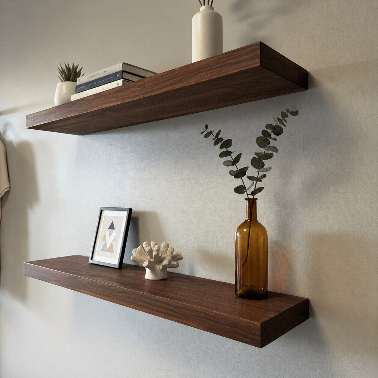Walnut Floating Shelf - 1.75" Thick - Seeds & Sawdust