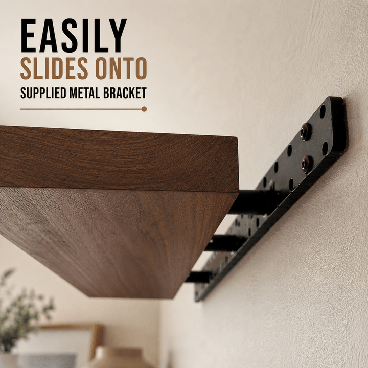 Walnut Floating Shelf - 1.75" Thick - Seeds & Sawdust