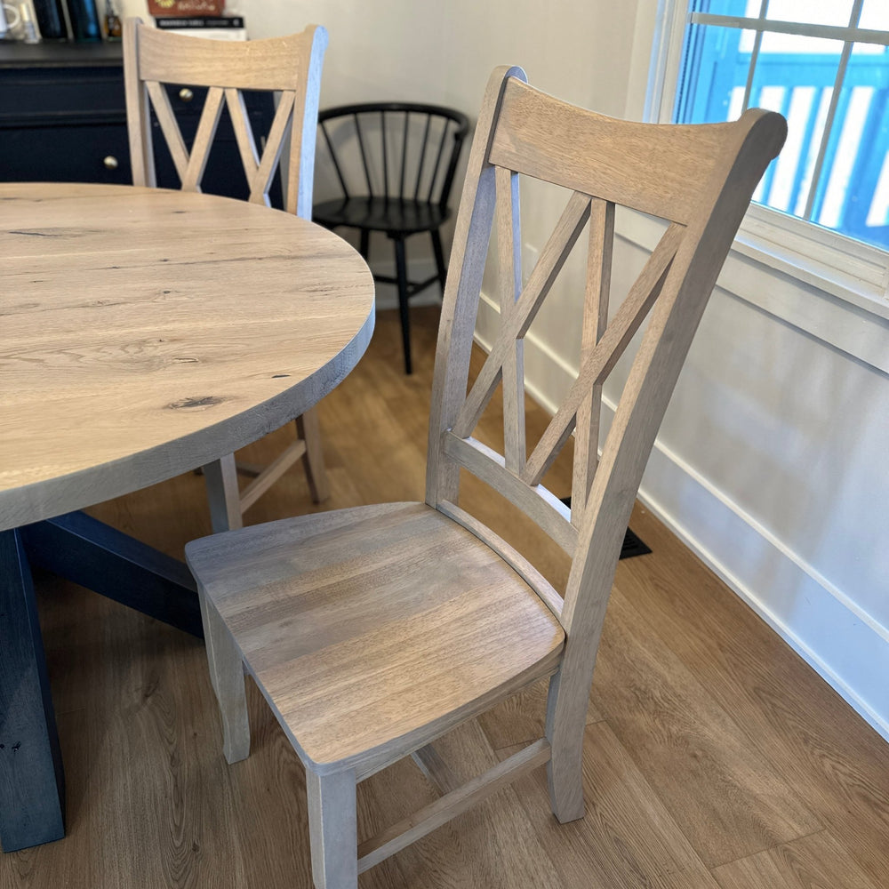 Wooden Double X Back Chair - Seeds & Sawdust