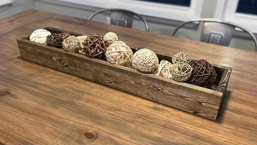 Wooden Table Top Centerpiece | Table Tray – Seeds & Sawdust