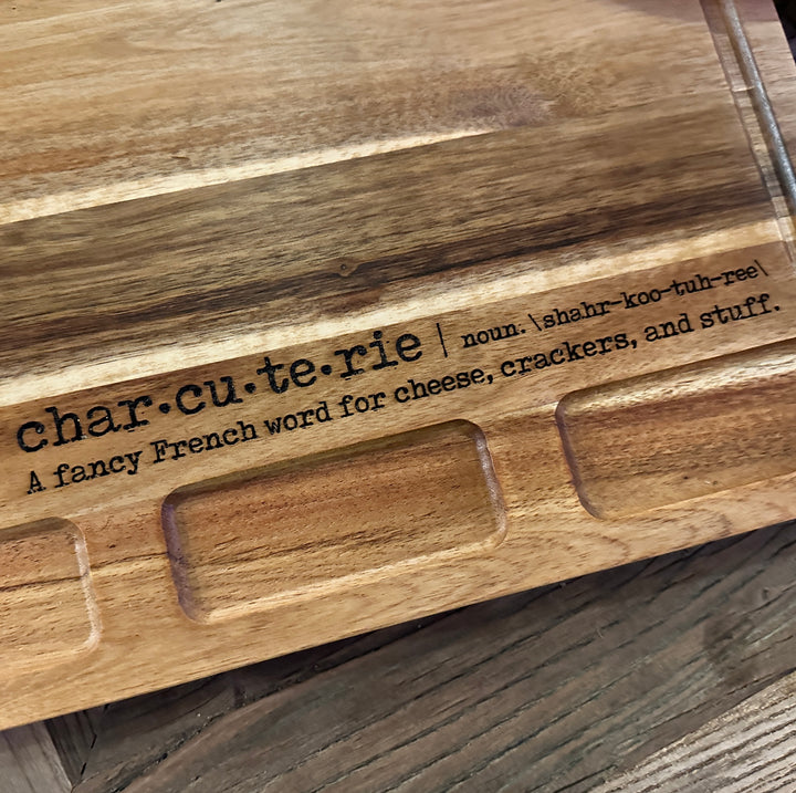 Charcuterie | Cutting Board 3-Compartment | Cheese Board